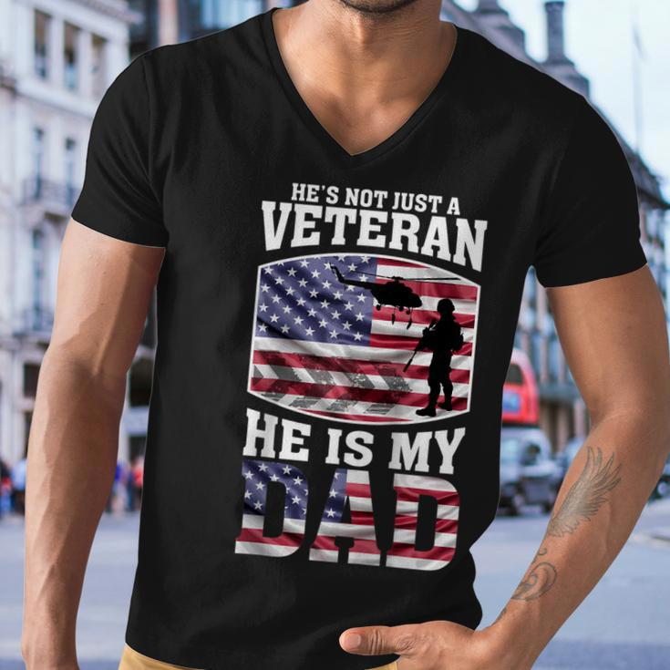 Veteran Dad 4Th Of July Or Labor Day Men V-Neck Tshirt