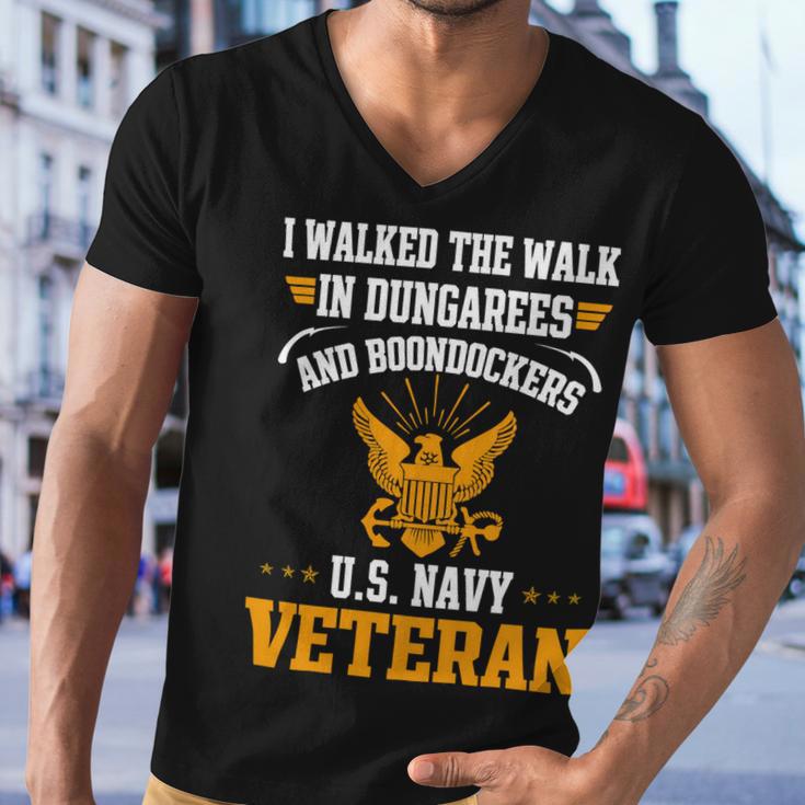 Veteran Veterans Day Us Navy Veterani Walked The Walk 174 Navy Soldier Army Military Men V-Neck Tshirt