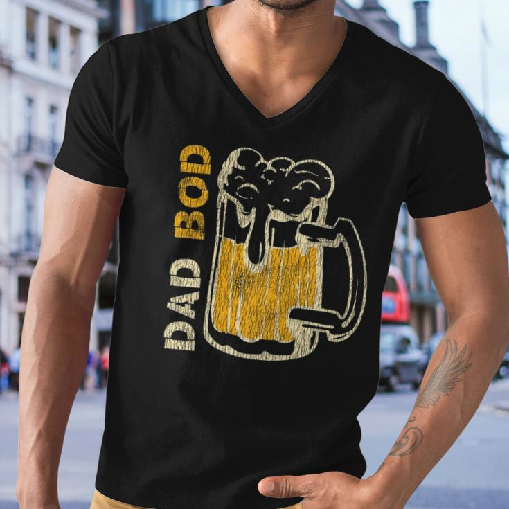 Vintage Its Not A Dad Bod Its Father Dad Figure Drinking Men V-Neck Tshirt