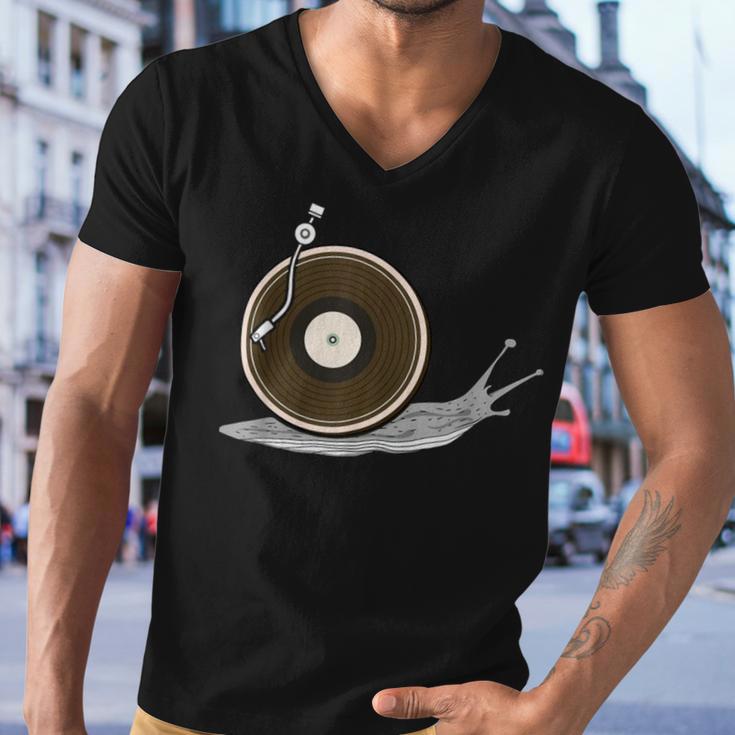 Vinyl Snail Vinyl Records Dj Vinyl Slug Lp Collector 155 Trending Shirt Men V-Neck Tshirt