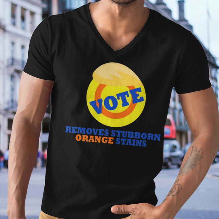 Vote Removes Stubborn Orange Stains 903 Shirt Men V-Neck Tshirt