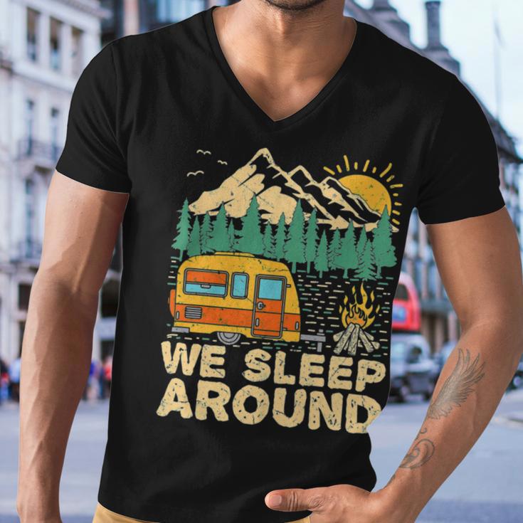 We Sleep Funny Camping Men V-Neck Tshirt