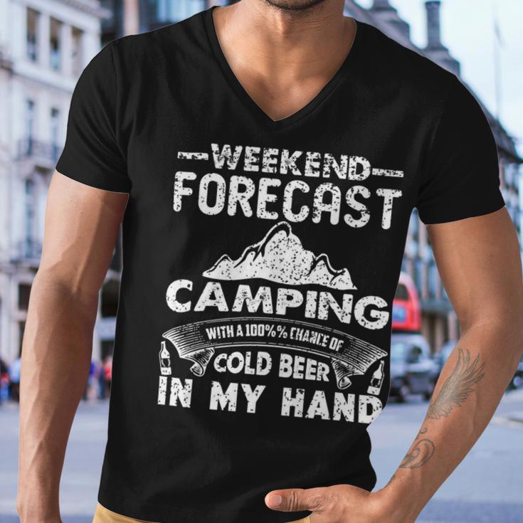 Weekend Forecast Camping 716 Trending Shirt Men V-Neck Tshirt