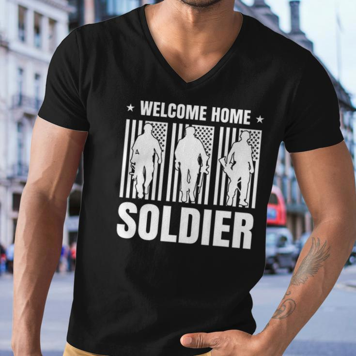 Welcome Home Soldier - Usa Warrior Hero Military Men V-Neck Tshirt