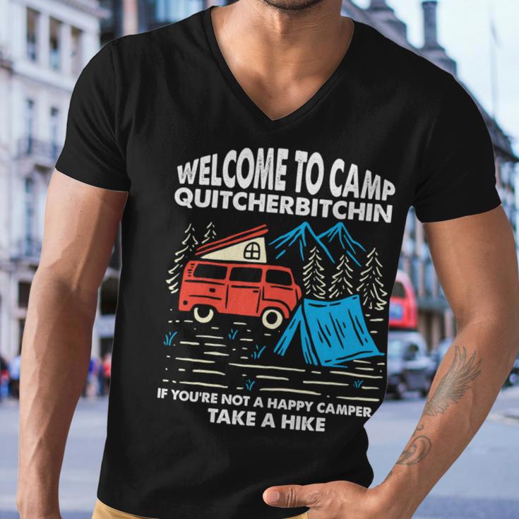 Welcome To Camp Quitcherbitchin Funny 7 Shirt Men V-Neck Tshirt