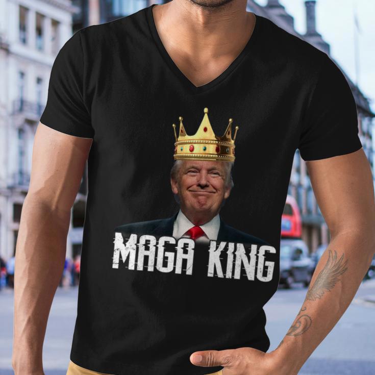 Womens Maga King Shirt The Great Maga King Trump Ultra Maga Men V-Neck Tshirt