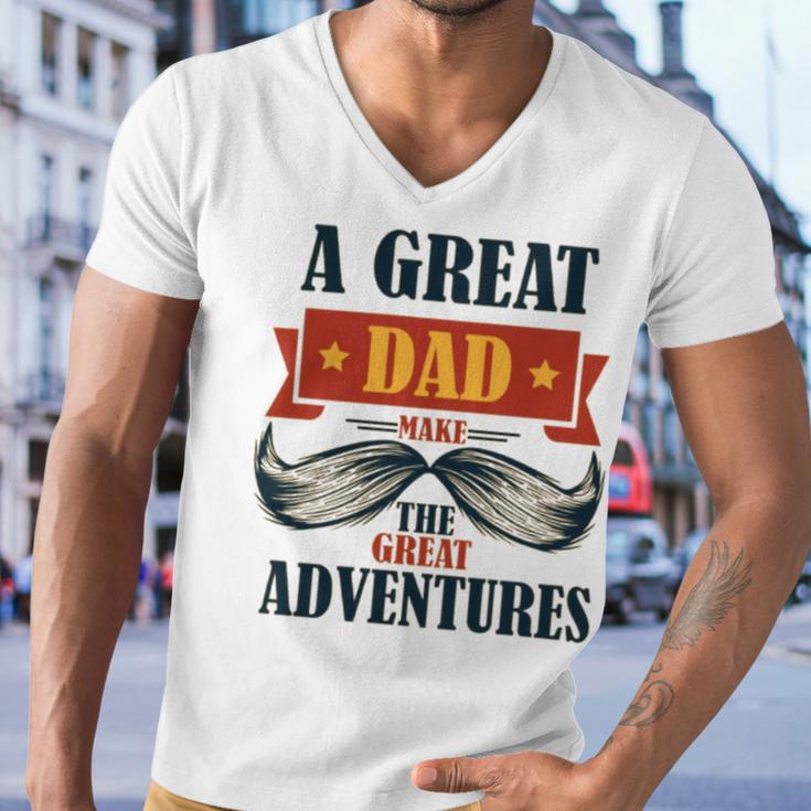 A Great Dad Make The Great Adventures Men V-Neck Tshirt