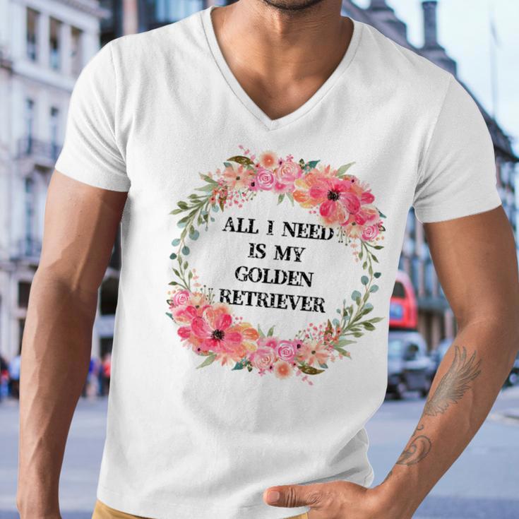 All I Need Is My Golden Retriever Men V-Neck Tshirt