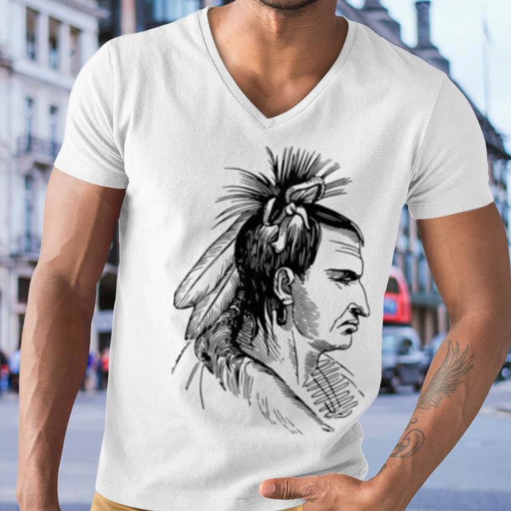 American Native Indian Graphics Men V-Neck Tshirt