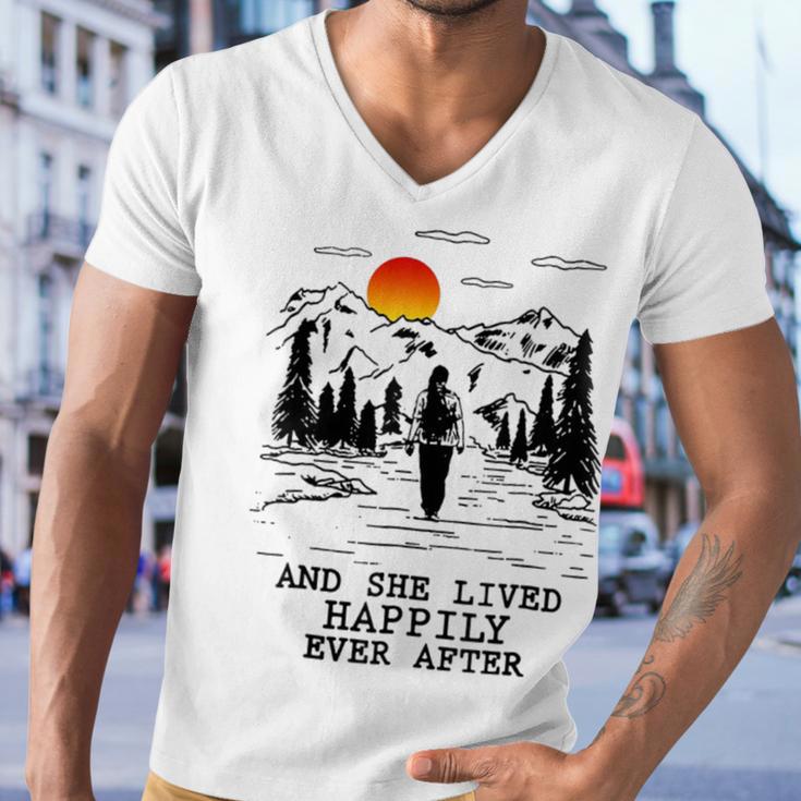 And She Lived Happily Ever After Men V-Neck Tshirt