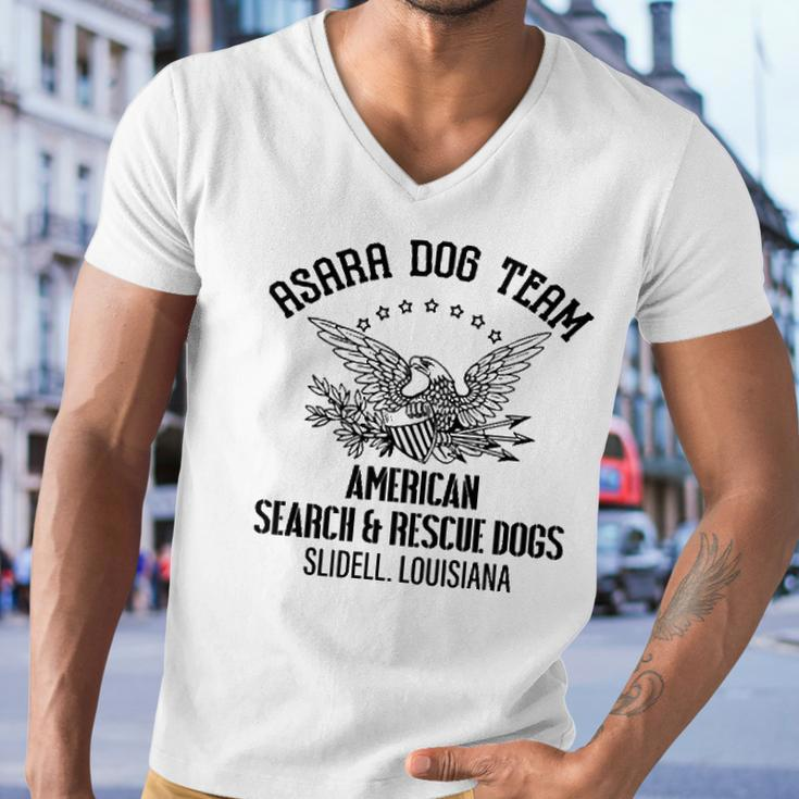 Asara Dog Team American Search & Rescue Dogs Slidell Men V-Neck Tshirt
