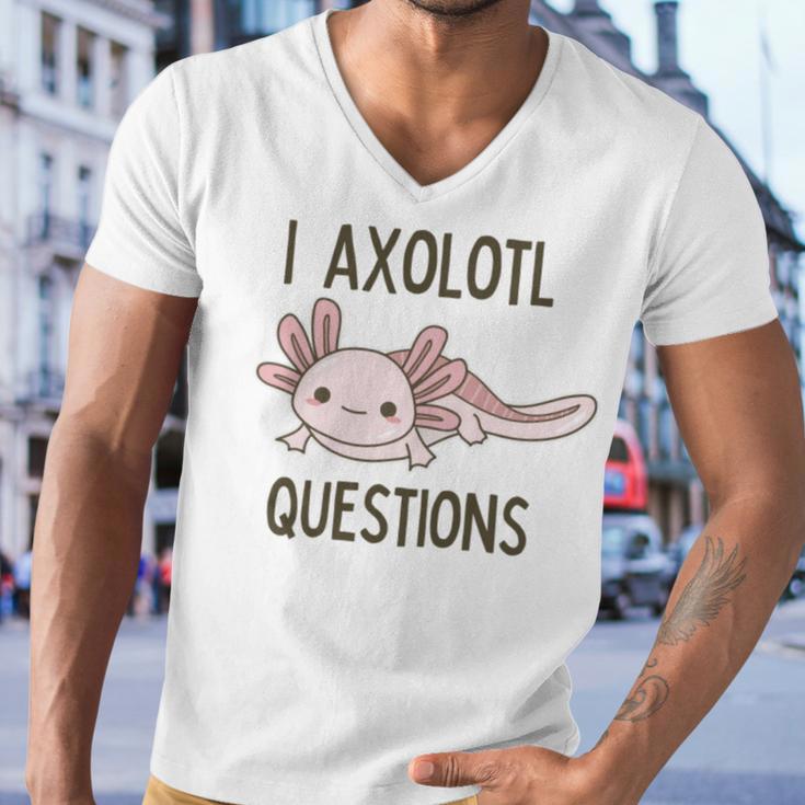 Axolotl I Axolotl Questions Cute Animal Mexican Walking Fish Men V-Neck Tshirt