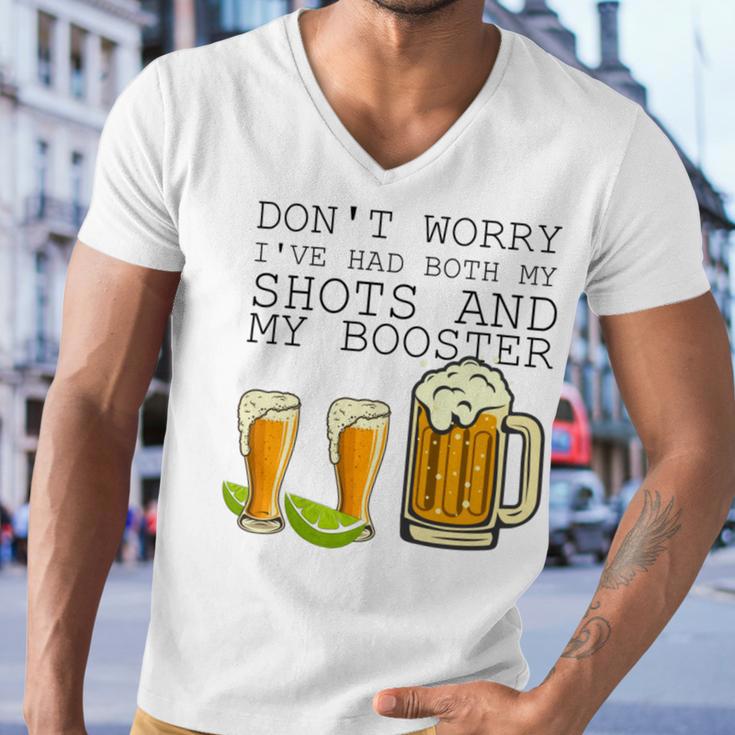 Beer Drinking Dont Worry Ive Had Both My Shots And Booster V2 Men V-Neck Tshirt