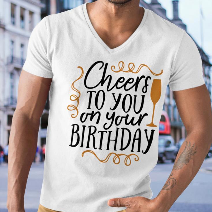 Cheers To You On Your Birthday Men V-Neck Tshirt