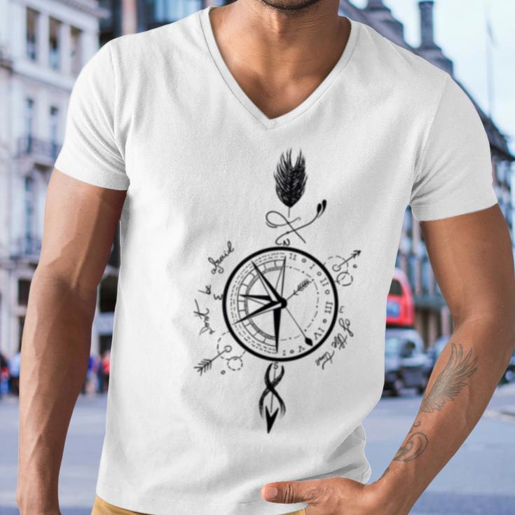 Compass Travel Lover Men V-Neck Tshirt