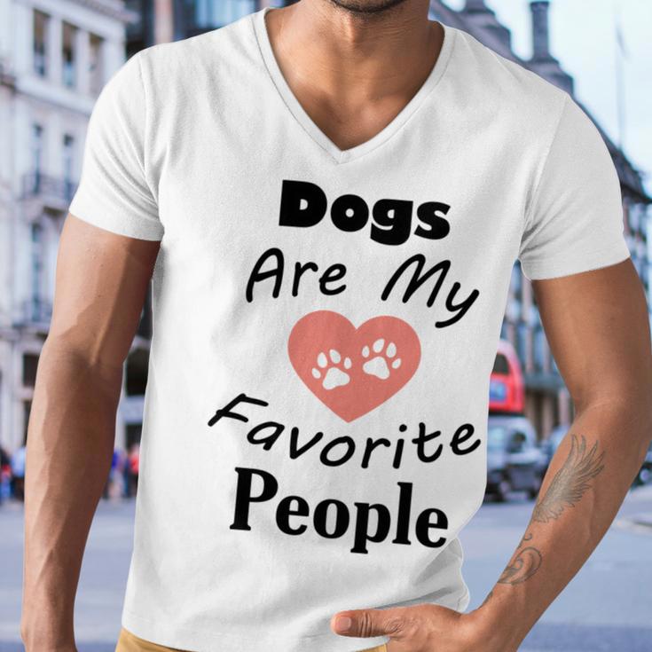 Dogs Are My Favorite People Funny Dogs Quotes Gift For Dogs Lovers Men V-Neck Tshirt