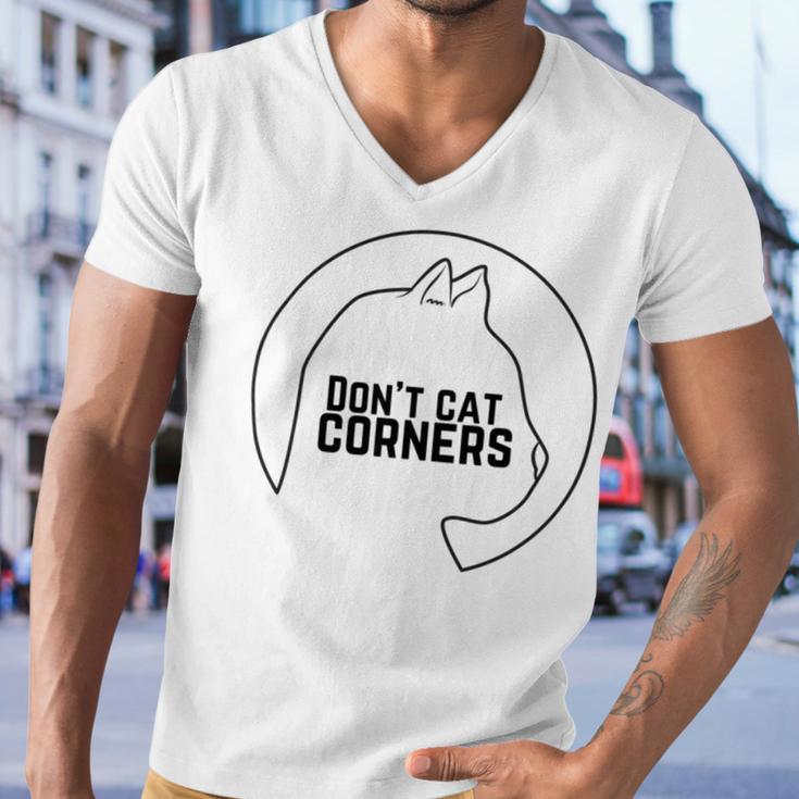 Dont Cat Corners Men V-Neck Tshirt