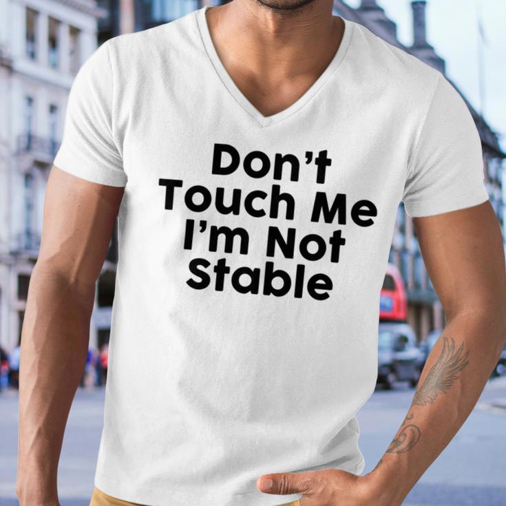 Dont Touch Me Im Not Stable Men V-Neck Tshirt