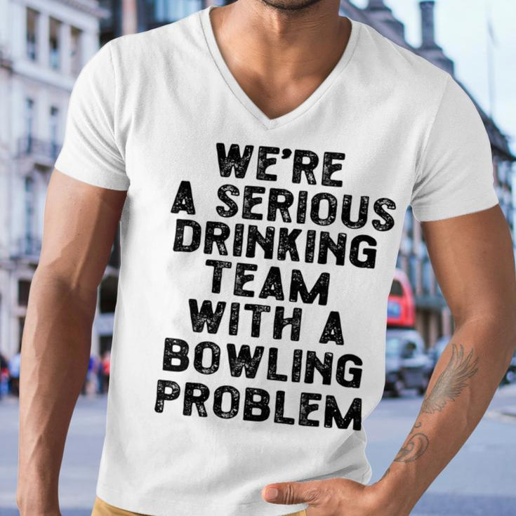 Drinking Team With A Bowling Problem Men V-Neck Tshirt