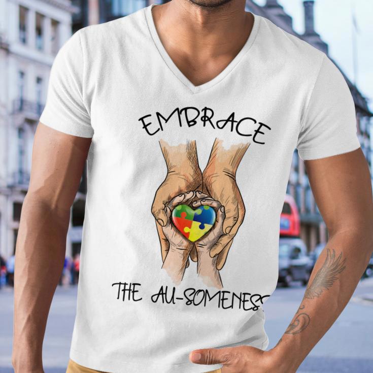 Embrace Ausomeness Men V-Neck Tshirt