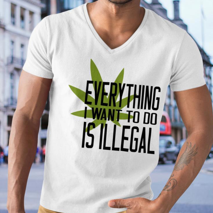 Everything I Want To Do Is Illegal Men V-Neck Tshirt