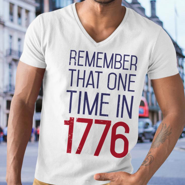 Fourth Of July Remember 1776 Funny 743 Shirt Men V-Neck Tshirt