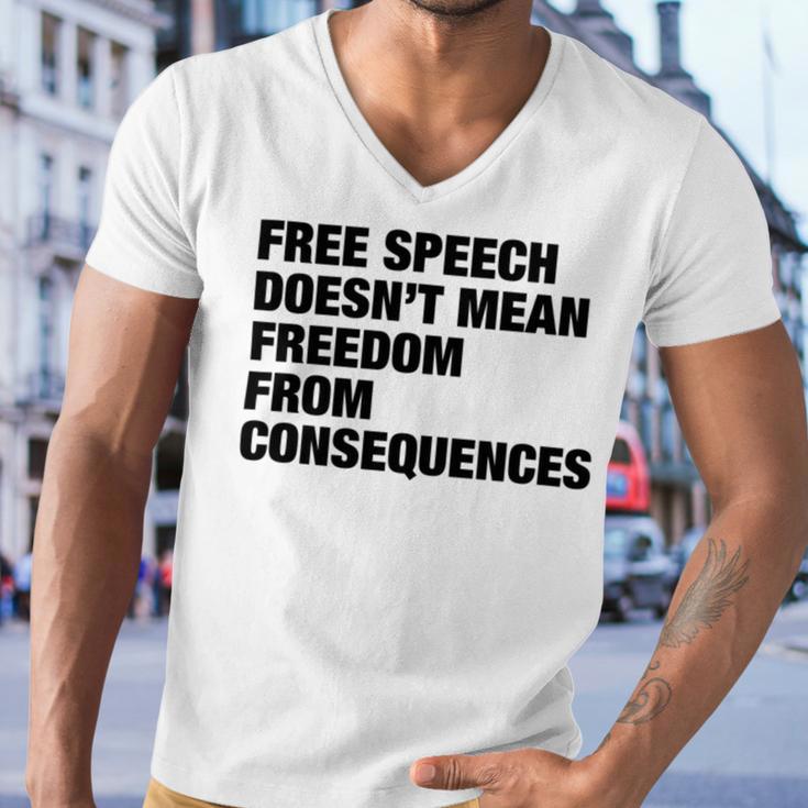 Free Speech Doesnt Mean Freedom From Consequences V3 Men V-Neck Tshirt