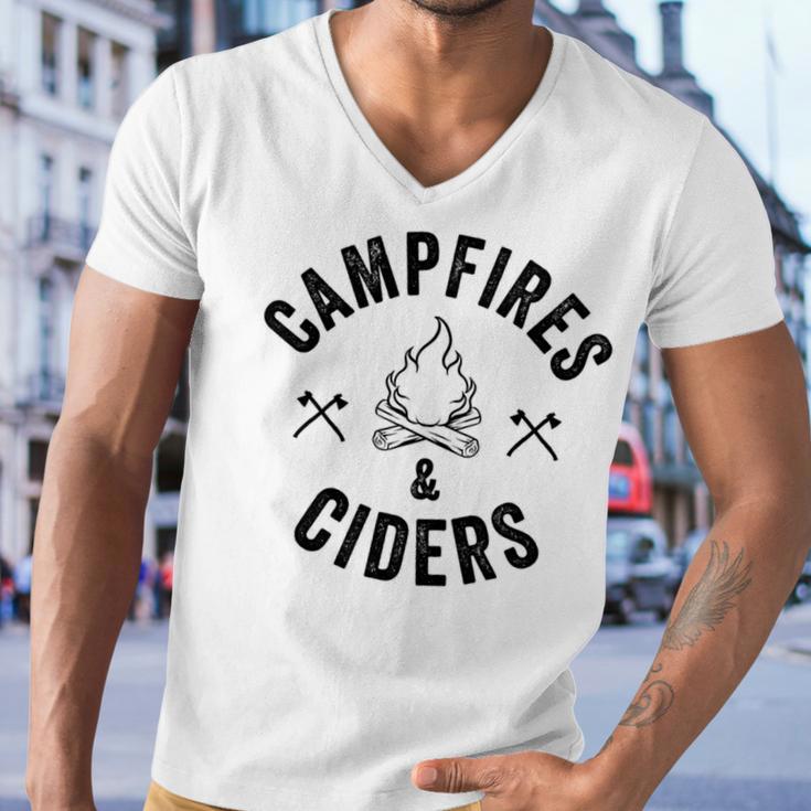 Funny Campfires Ciders Camping 58 Shirt Men V-Neck Tshirt