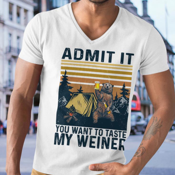 Funny Camping Admit It You Taste My 57 Shirt Men V-Neck Tshirt