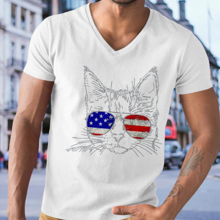 Funny Cat V2 Men V-Neck Tshirt