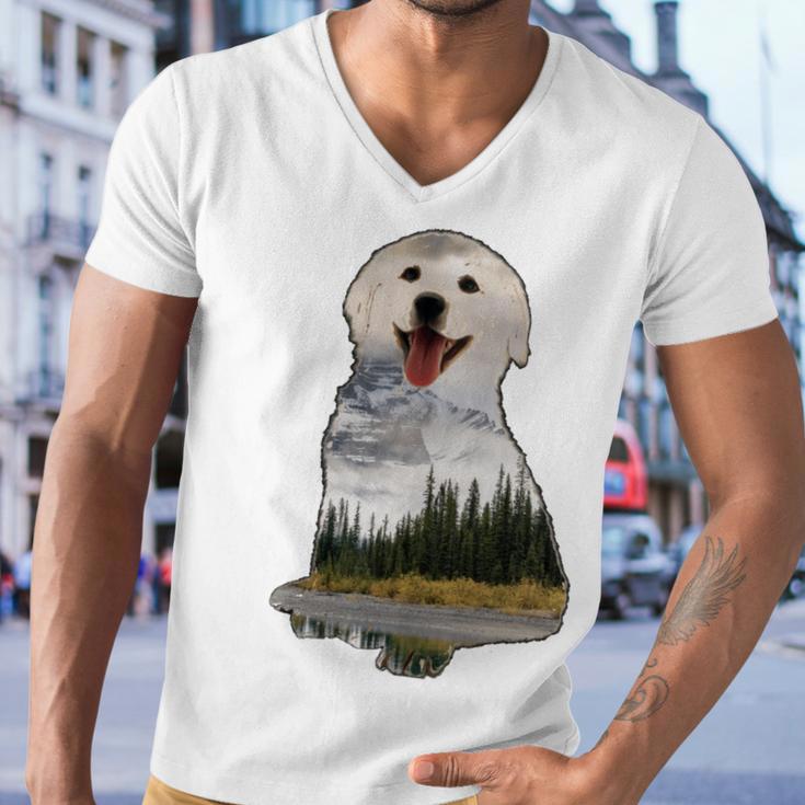 Golden Retriever Cute Puppy Men V-Neck Tshirt