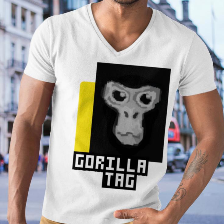 Gorilla Tag Pfp Maker Gorilla Tag Yellow Men V-Neck Tshirt