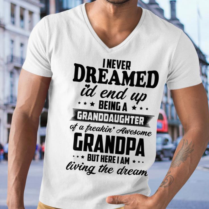 Granddaughter Of A Freakin Awesome Grandpa Men V-Neck Tshirt