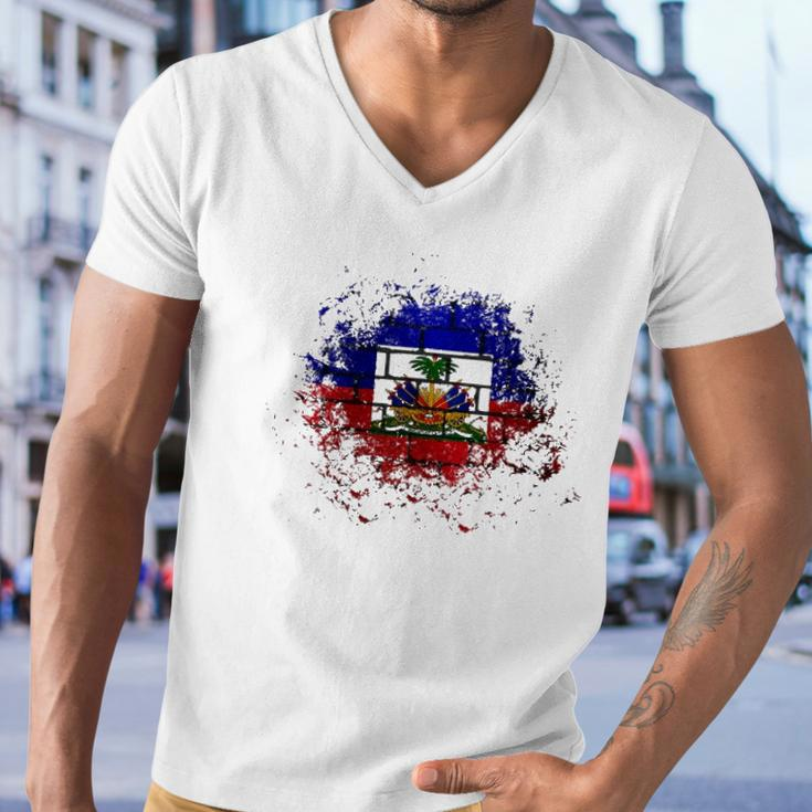 Haiti Haitian Flag Day Proud Country Love Ayiti Men V-Neck Tshirt