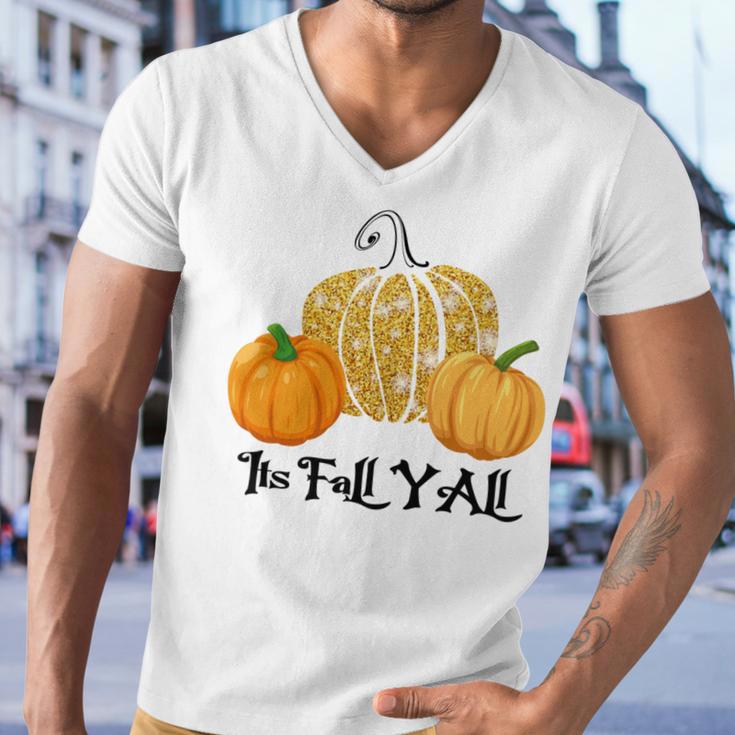 Happy Fall Yall Its Fall Yall Leopard Print Pump V2 Men V-Neck Tshirt