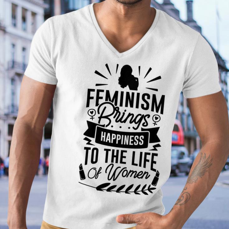 Happy Feminist Men V-Neck Tshirt