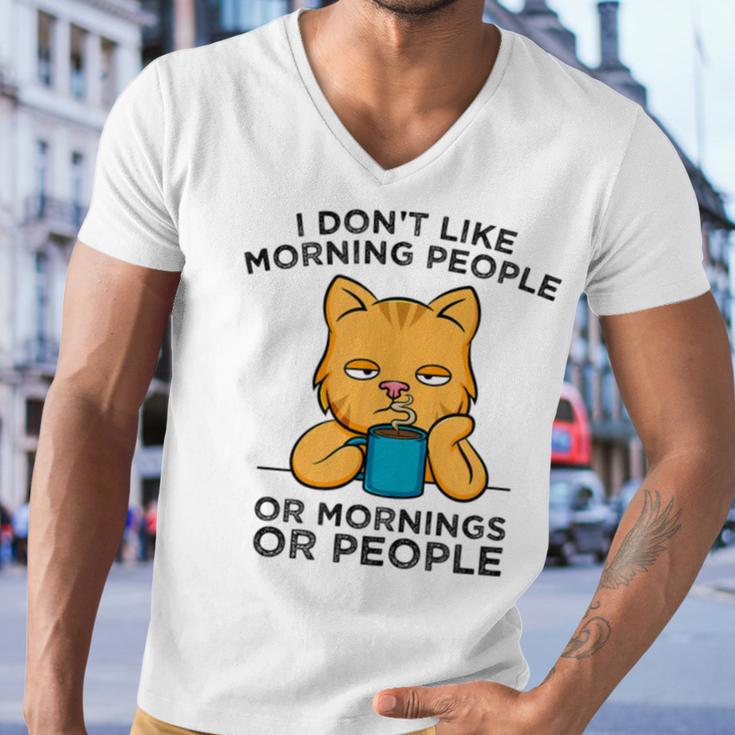 I Dont Like Morning People Or Mornings Or People V2 Men V-Neck Tshirt