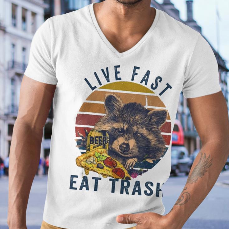 Live Fast Eat Trash 789 Shirt Men V-Neck Tshirt