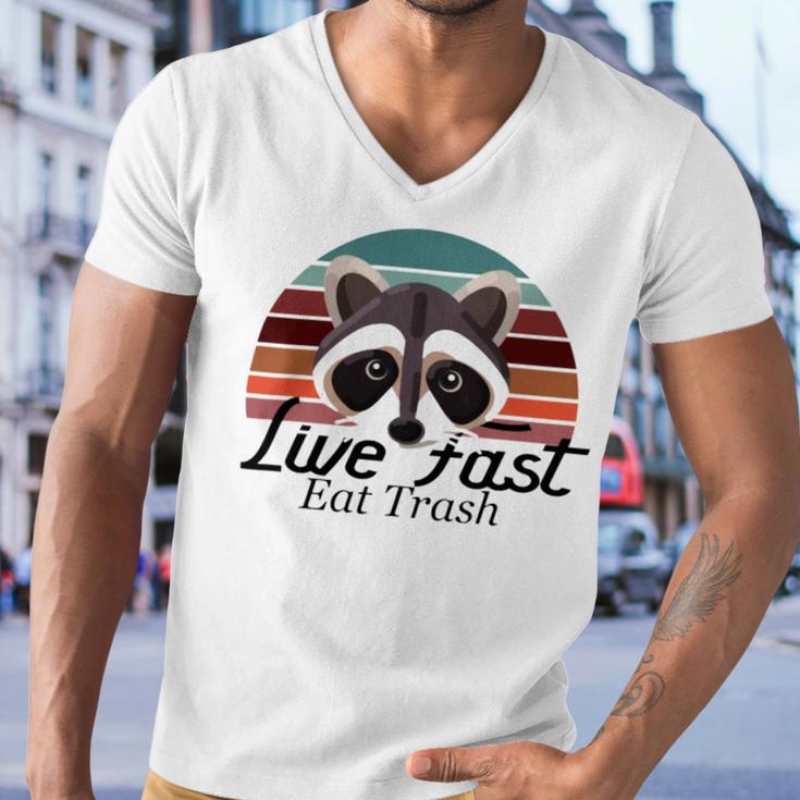 Live Fast Eat Trash 790 Shirt Men V-Neck Tshirt