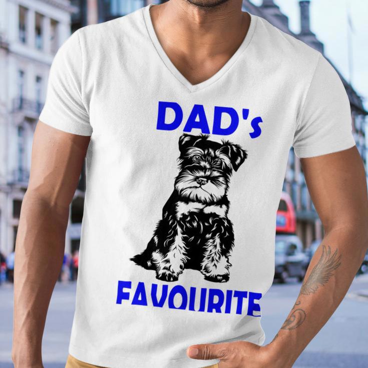 Miniature Schnauzer At Home Dads Favourite Multi Tasking Dog Men V-Neck Tshirt