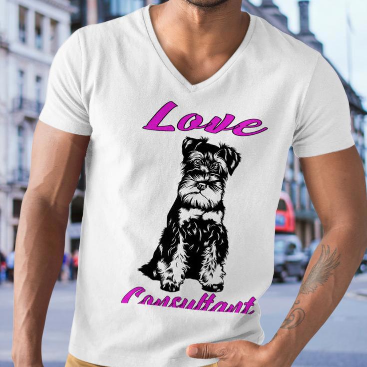 Miniature Schnauzer At Home Love Consultant Multi Tasking Dog Men V-Neck Tshirt