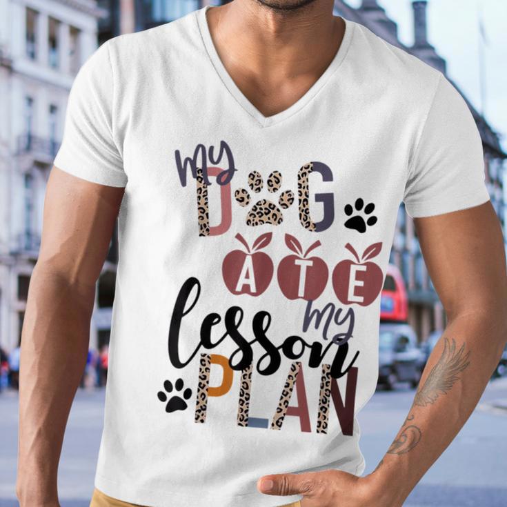 My Dog Ate My Lesson Plans Men V-Neck Tshirt