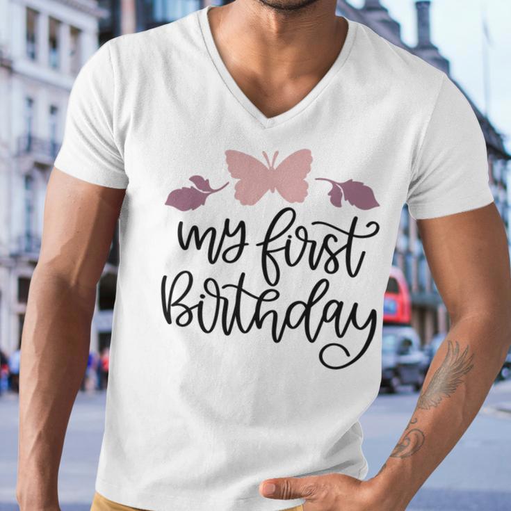 My First Birthday Men V-Neck Tshirt