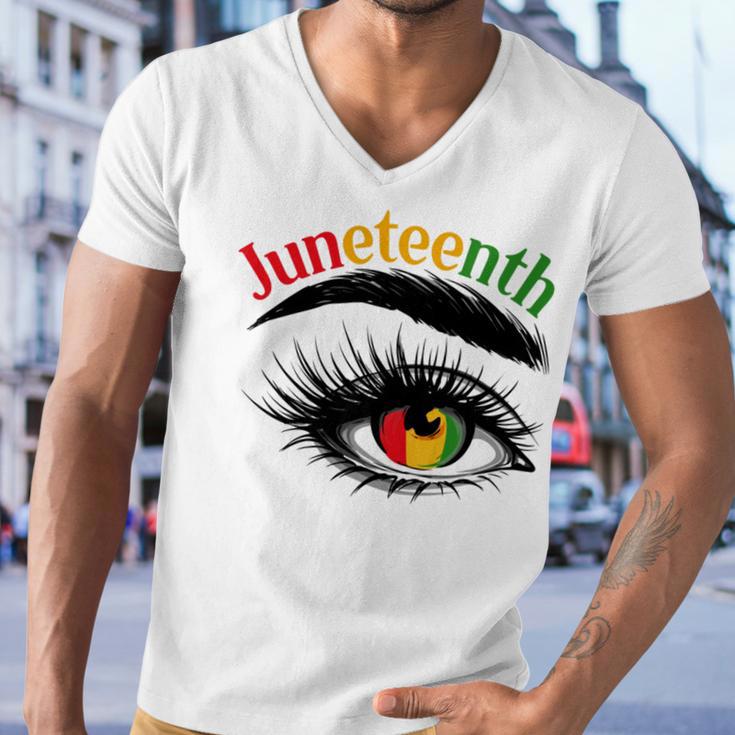 Official 4 Juneteenth - African American Women Black History Pride Men V-Neck Tshirt