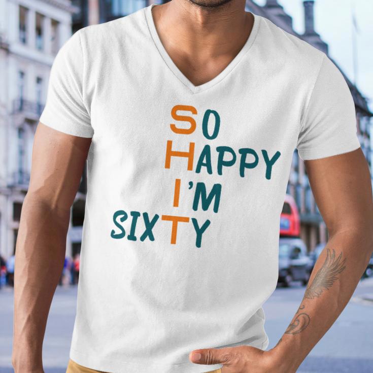 So Happy I’M Sixty Men V-Neck Tshirt