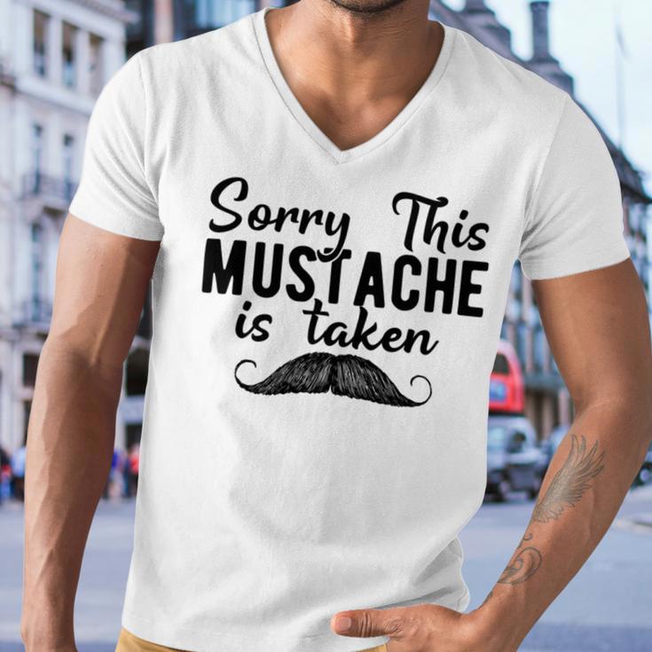 Sorry This Mustache Taken Fuuny Men V-Neck Tshirt