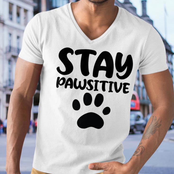 Stay Pawsitive 96 Trending Shirt Men V-Neck Tshirt