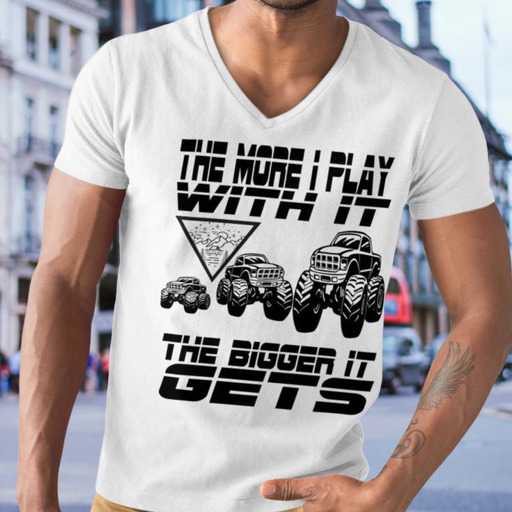 The More I Play With It The Bigger It Gets Play Big Men V-Neck Tshirt