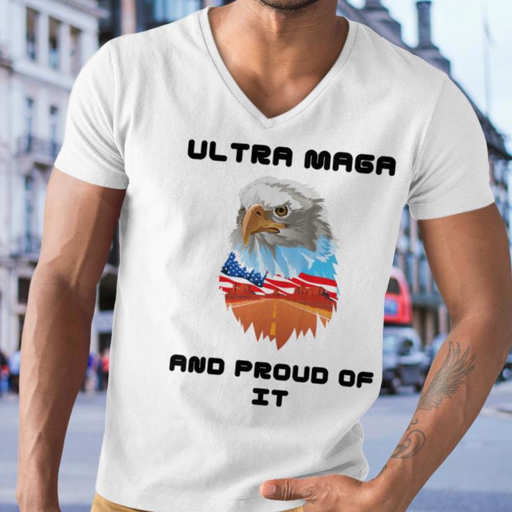 Ultra Mega And Proud Of It Pro Trump Patriotic Republican Men V-Neck Tshirt