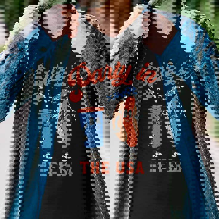 4Th Of July For Hotdog Lover Party In The Usa Men V-Neck Tshirt